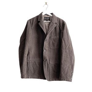 Marlboro Classics Men's Notch Lapel Blazer Jacket Brown Size 50 EUR Velvet-Look